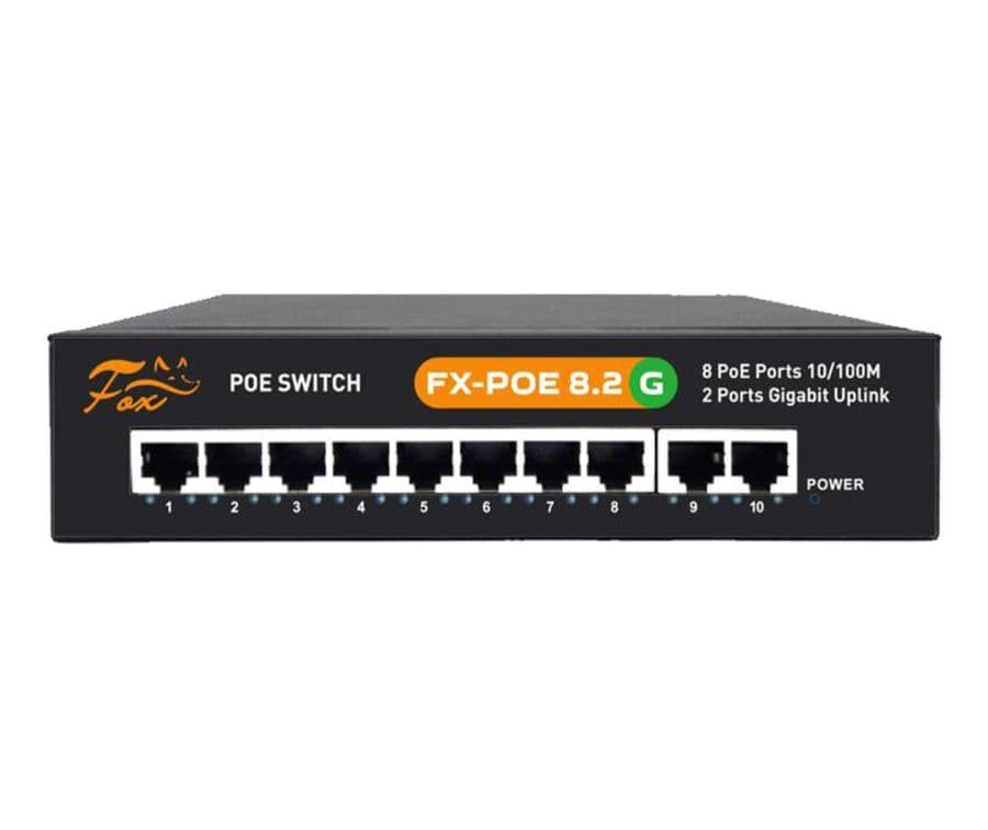 Неуправляемый экономичный коммутатор 10 портов FX-POE8.2G