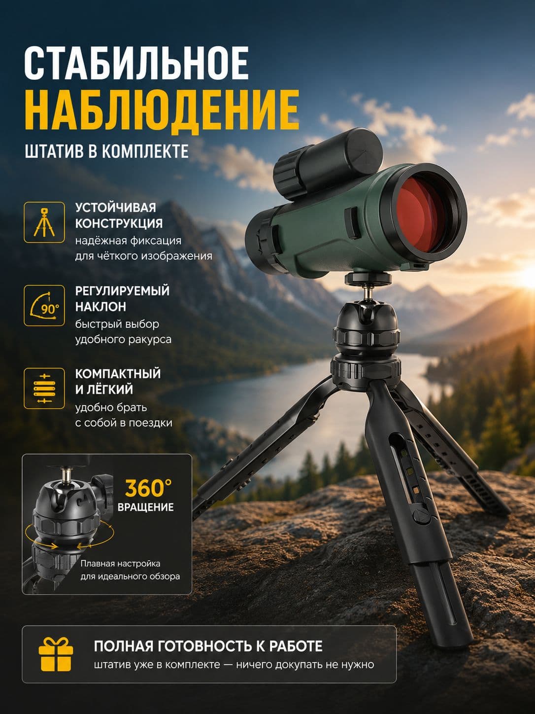 Монокуляр Levenhuk New Wise PRO ED 12x50 — фото 4