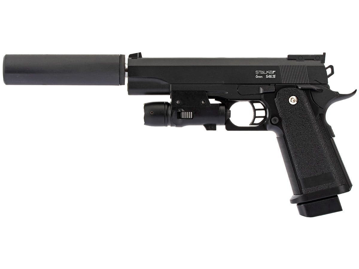 Пистолет пневматический Stalker SA5.1S Spring (Hi-Capa 5.1) +ПБС +ЛЦУ