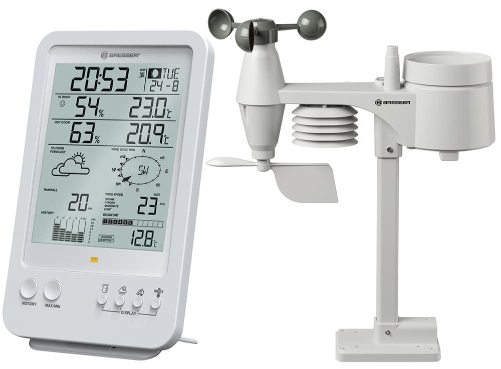 Метеостанция Bresser 5 в 1, белая