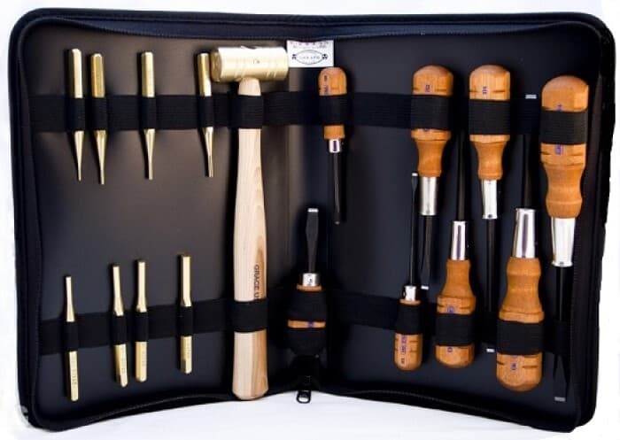 Набор инструментов оружейного мастера (выколотки, отвертки, молоток) Grace USA Gun Care Tool Set 
