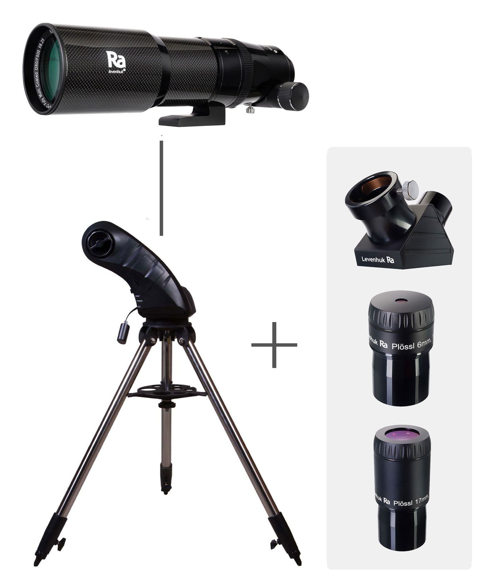 Рефрактор-апохромат Levenhuk Ra R80 ED Doublet Carbon Kit v3