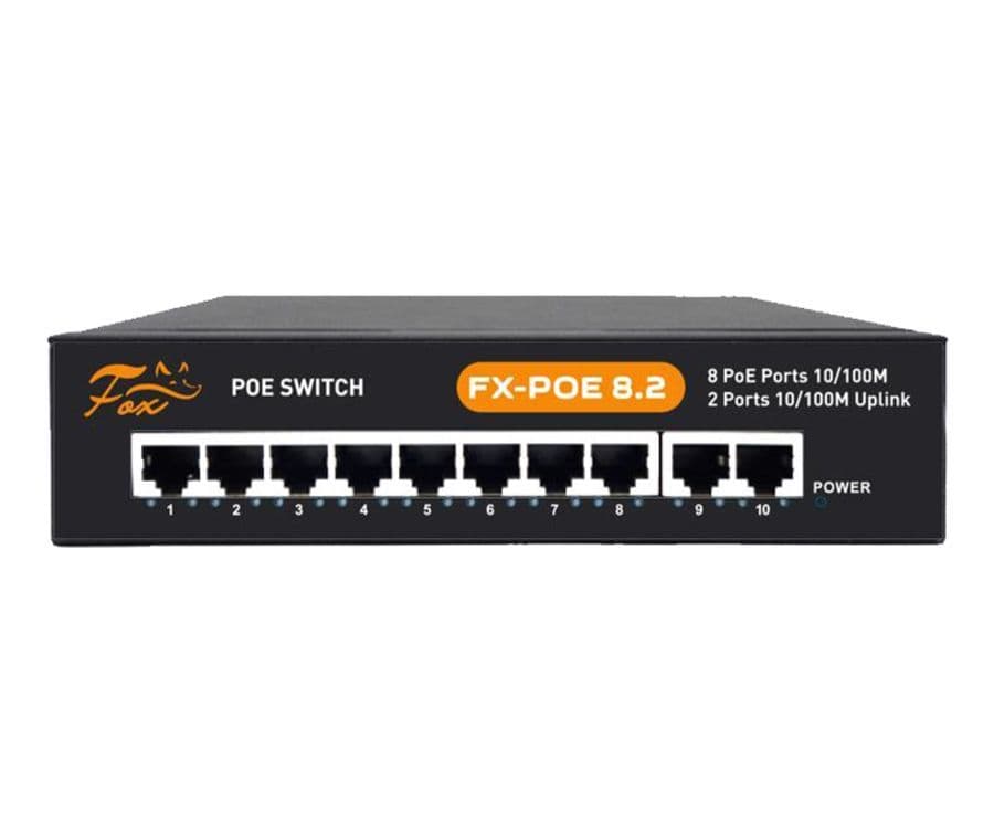 Неуправляемый экономичный коммутатор 10портов FX-POE8.2