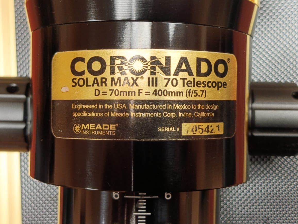 Телескоп CORONADO SolarMax III 70 с блок. фильтром 10 мм, солнечный — фото 7