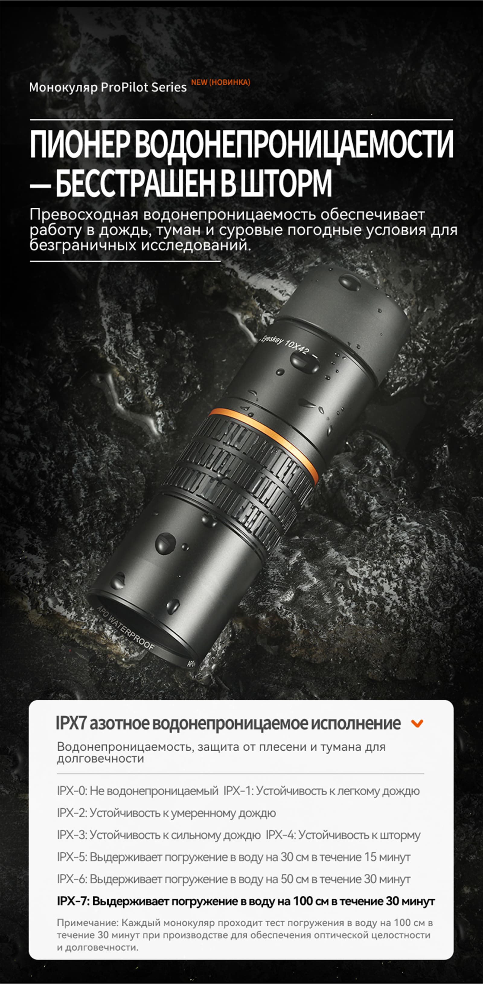 Монокуляр Eyeskey ProPilot APO EM - 10x42 — фото 22