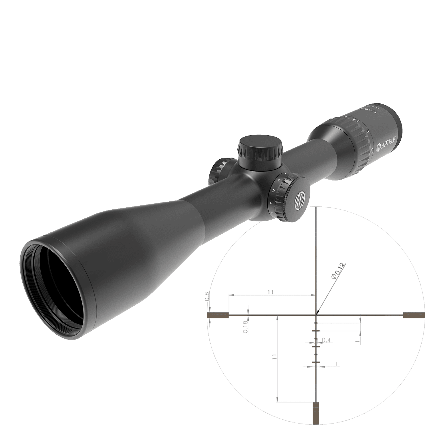 Оптический прицел Artelv CRS Fiber 1.5-6x44 SFP 30мм