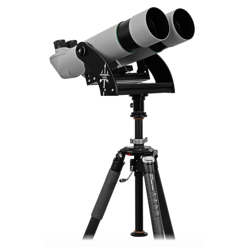 Бинокулярный телескоп Omegon Brightsky 26x82 45 с вилочной монтировкой, колонной и штативом